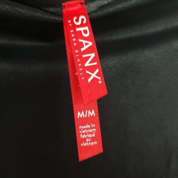 SPANX Faux Leather Skater Skirt M Black 50156R - Picture 4 of 15